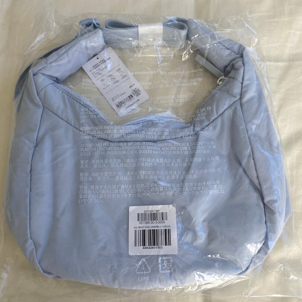 ATHLETA Gossamer Blue All About Small Crossbody Hobo Bag with Bonus Hat😍 - Picture 7 of 7